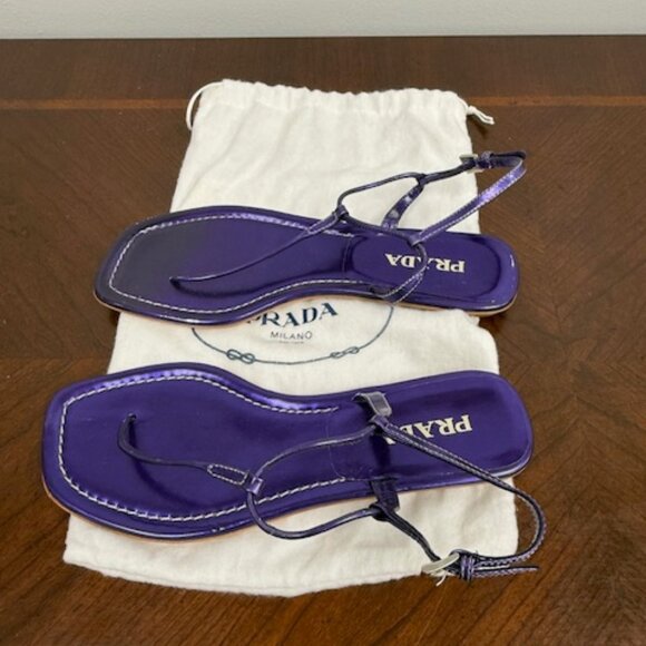 Prada Strappy Flat Sandals - Picture 1 of 2
